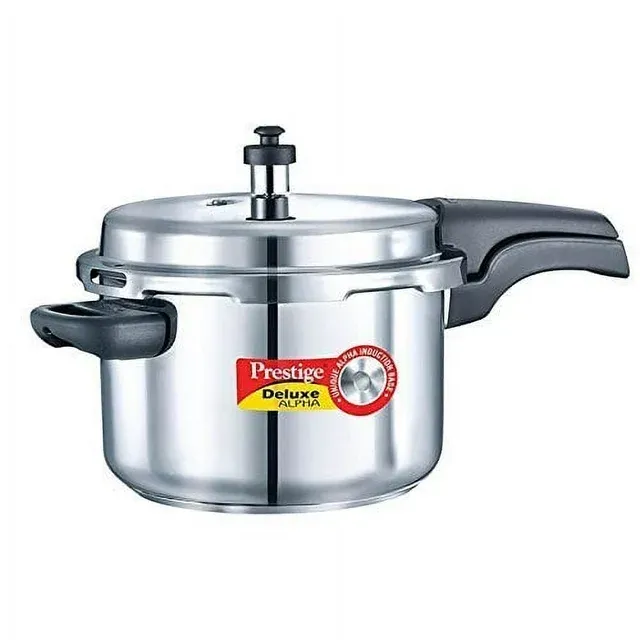 Prestige 4L Alpha Deluxe Induction Base Stainless Steel Pressure Cooker 4.0-Liter