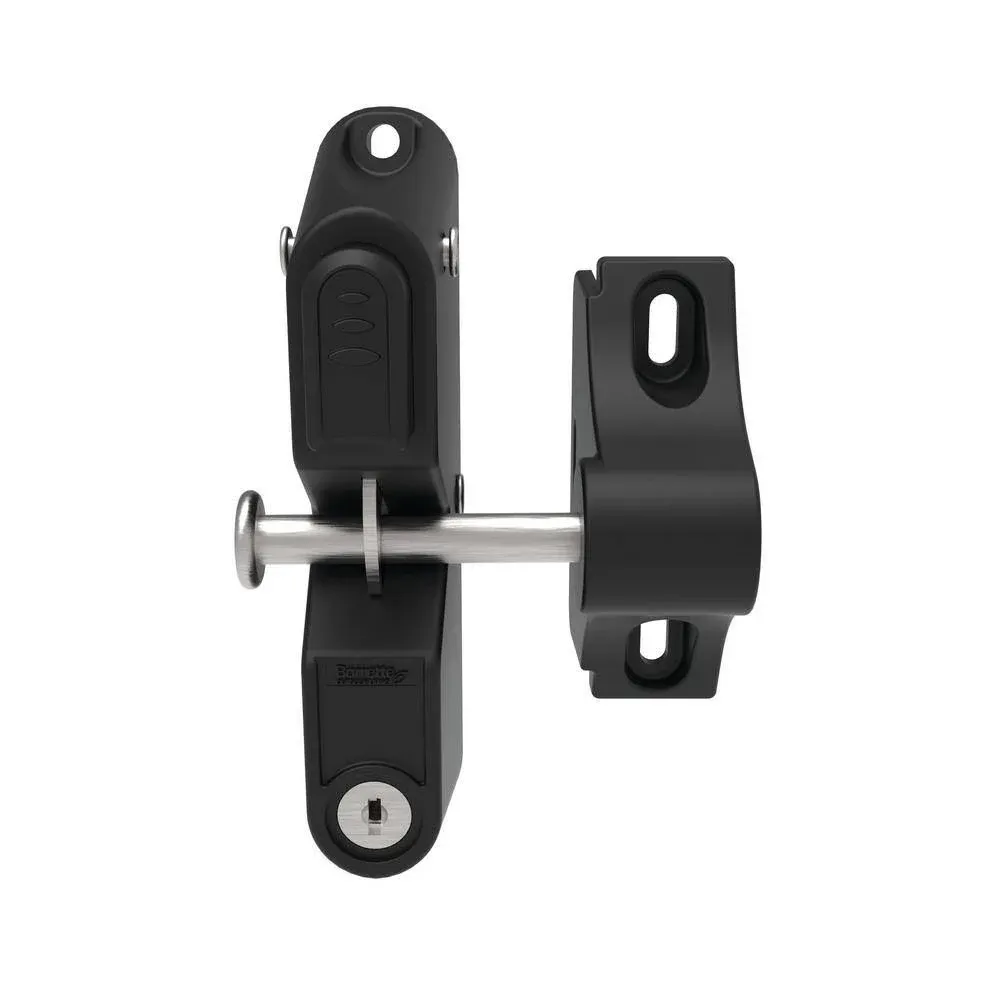 3.312 in. x 5.187 in. Black Nylon with Stainless Steel 1-Sided Key Locking Gravi