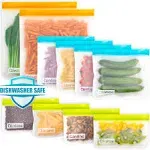 10 Pack Reusable Food Storage Bags  BPA Free Leakproof Easy to Clean