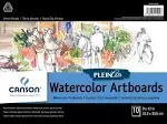 Canson C400061698 9 x 12 in. Plein Air Watercolor Artboard Pad - Glue Bound