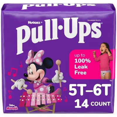 Pull-Ups Girls' Potty Training Pants, 5T-6T (46+ lbs), 14 CountPull-Ups Girls' Potty Training Pants, 5T-6T (46+ lbs), 14 C…