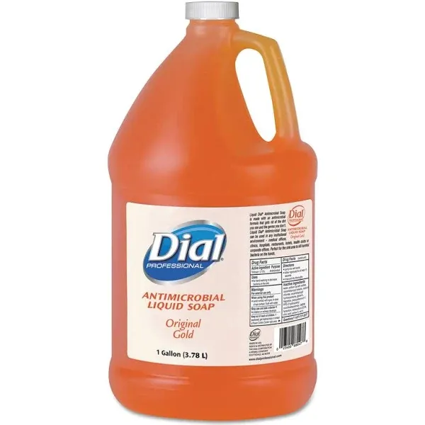 Dial Professional 88047CT Liquid Soap Refill Antibacterial 1 Gallon 4/ct Orig Gold