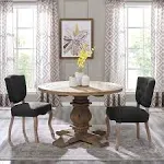 Column 71" Round Pine Wood Dining Table by Modway
