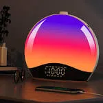 Sunrise Alarm Clock Wake Up Light, Kids Hatch Alarm Clock, Bluetooth White No...