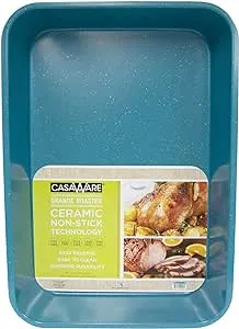 casaWare Roaster Pan 18" x 12" x 3"- Blue