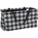 Household Essentials Krush Container All-Purpose Utility Tote, Water-Resistant Vinyl Lining, Leaf Pattern