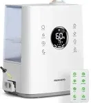 Homvana Humidifiers for Bedroom Large Room, 6.5L Top-Fill Warm &amp; Cool 360° Ro...