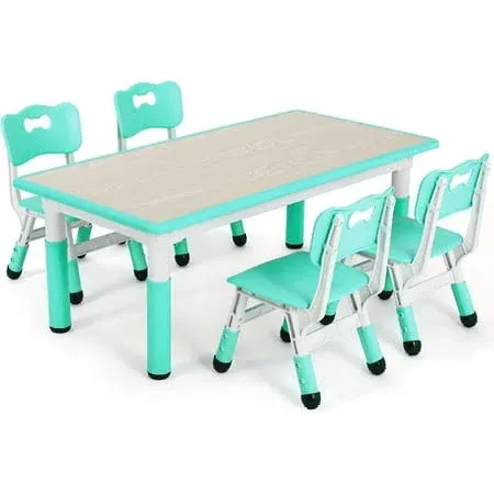 LulliSpace Height Adjustable Kids Set with Graffiti Desktop