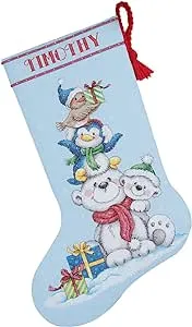 Dimensions Stack of Critters Stocking Counted Cross Stitch Kit