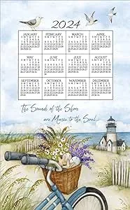 Designs Seashore 2024 Calendar Towel