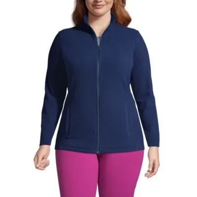 Lands' End Women's Plus Size Fleece Full Zip Jacket