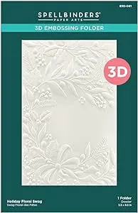 Spellbinders Holiday Floral Swag 3D Embossing Folder