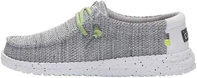 Boys Preschool HEYDUDE Wally Sox Shoes-  Grey/White Size 13.0