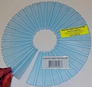 Barwalt 71519 Mark E PWP-106 Positive Weep Hole Shower Drain Protector, Clear, Blue