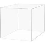 Marketing Holders Acrylic Box Case 5 Sided Display Cube 15x15x15