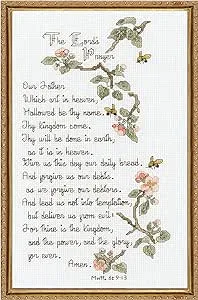 Janlynn Counted Cross Stitch Kit, The Lord's Prayer, Blue, By the yard