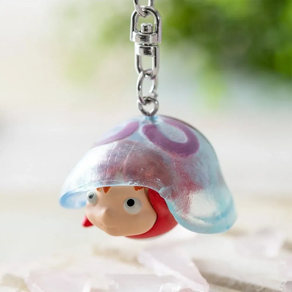 Studio Ghibli Ponyo on a Cliff by the Sea Key Chain Jellyfish Ponyo Japan NEW