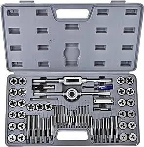 VEVOR Tap and Die Set,With Storage Case, Large Tap and Die Set For Cutting External & Internal Threads (60pcs)