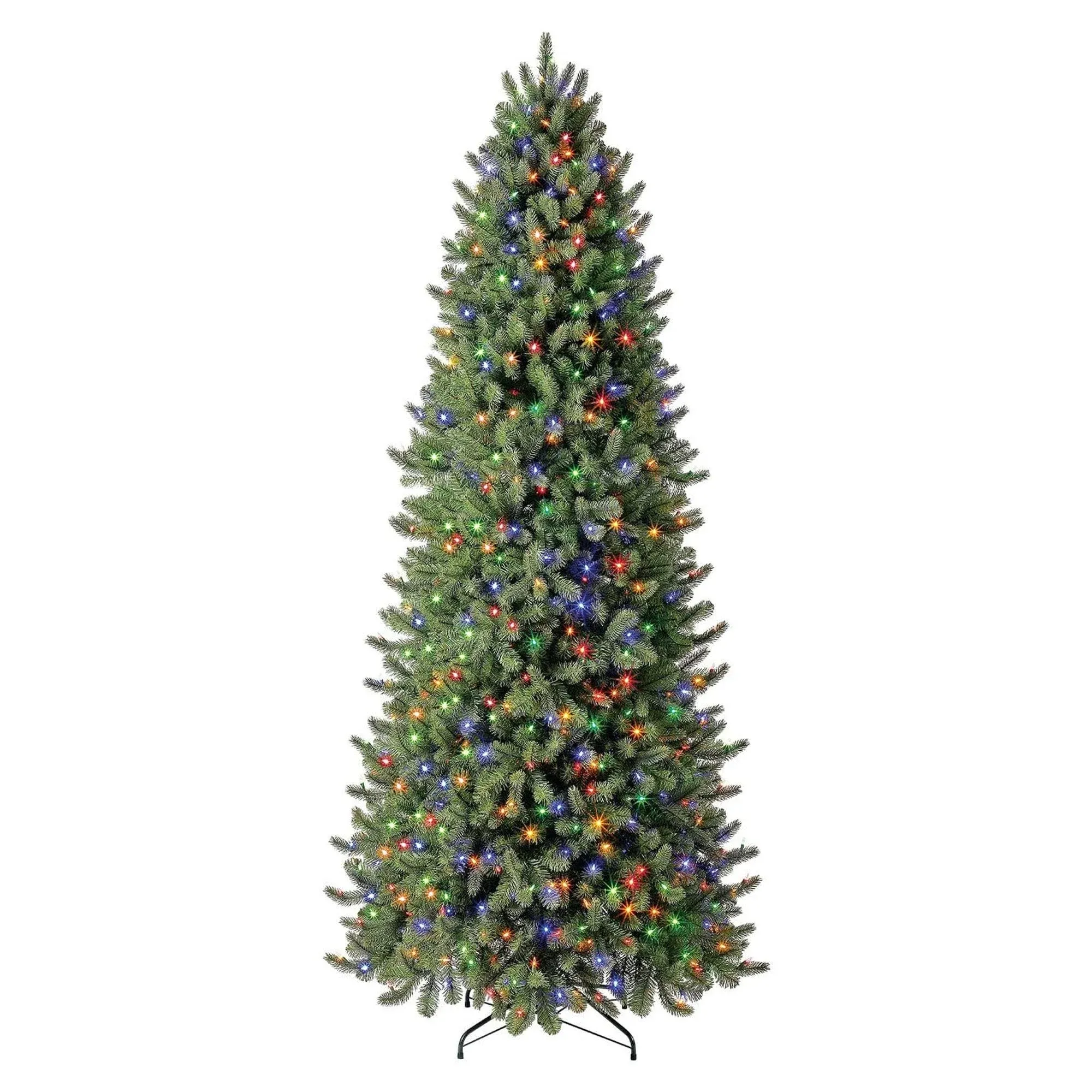 9 ft Pre-Lit Vermont Spruce Artificial Christmas Tree, Remote-Controlled Color-Changing LED Lights