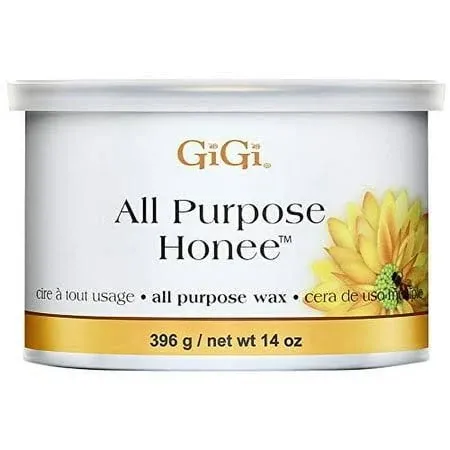 Gigi All Purpose Honee Hair Removal Soft Wax for All Skin and Hair Types, 14 oz, 2 Pack