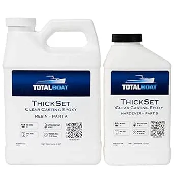 TotalBoat Thickset Deep Pour Clear Epoxy Resin 1.3 Quart Kit