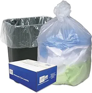 Ultra Plus WHD2431 Can Liners, 16 Gallon, 24-Inch x33-Inch, 200/CT, Translucent