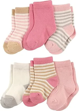 Touched by Nature Organic Cotton Socks 6-Pack Girl 12-24 Months