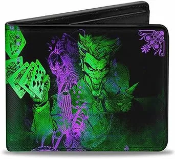 The Joker Card Flipping Poses DC Comics Bi-fold Wallet