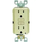 Leviton GFNL1-T 125V Light Almond GFCI Tamper-Resista<wbr/>nt Receptacle w/ LED Light