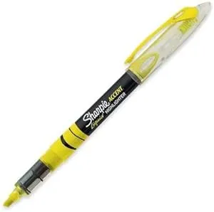 Sharpie Accent Liquid Pen-Style Highlighters, Fluorescent Yellow, Box Of 12