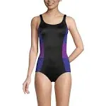 Lands' End Women's Plus Size Chlorine Resistant Scoop Neck Soft Cup Tugless Sporty One Piece Swimsuit