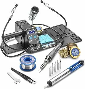 X-Tronic 3020-PRO • 75W Soldering Iron Station • C/F, Calibration, Sleep Features • 2 Helping Hands • Silicone Tool Mat • 5 Extra Tips • Roll of