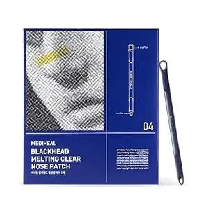 Mediheal Blackhead Melting Clear Nose Patch (4 pack), 3 Step Pore Melting and Soothing Sheets, Blackhead Remover Tool Included