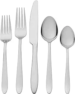 Pfaltzgraff Finn 61-Piece Flatware Set, Silver