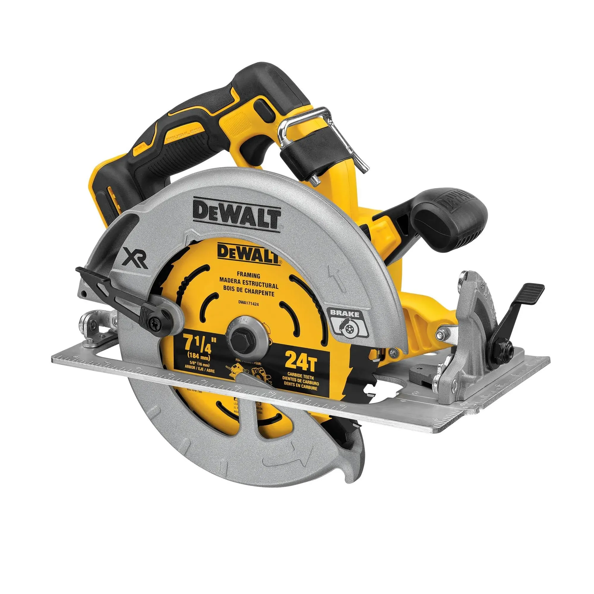 DEWALT XR POWERDETECT 20-Volt Max 7-1/4-in Cordless Circular Saw with Brake and Aluminum Shoe