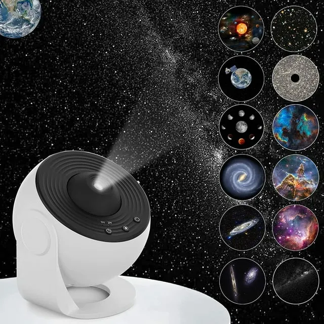 Galaxy Projector, 13 in 1 Planetarium Star Projector Realistic Starry Sky Night Light with Solar System Constellation Moon for Kids Adults Bedroom Ceiling Home Theater Living Room Decor