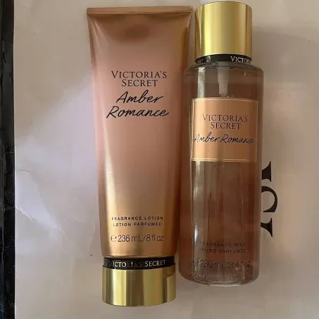 New Victoria&#039;s Secret VS Amber Romance Fragrance Body Mist Lotion Set