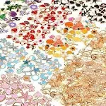 Acejoz 300Pcs Charms for Jewelry Making, Wholesale Bulk Assorted Gold-Plated Ena