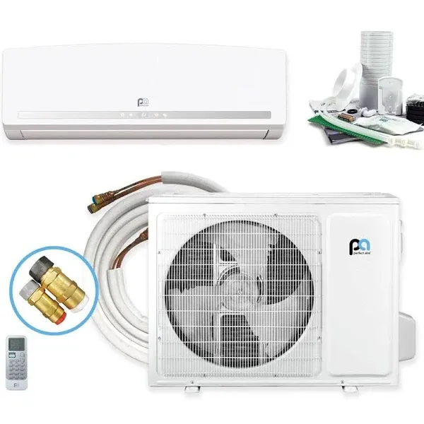 Perfect Aire 24000 BTU Mini- Split Quick Connect KIT – Indoor Wall Unit, Outdoor