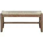 Alaterre Furniture Newport 40 in. Wood Bench with Rush Seat