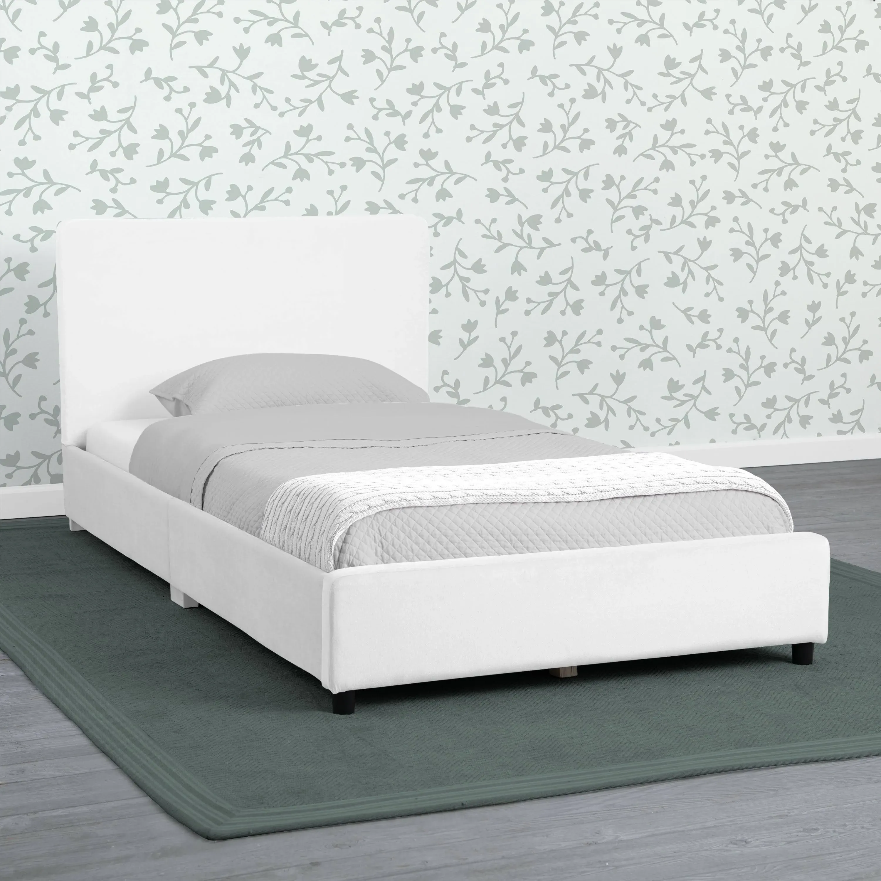 Upholstered Twin Bed with Headboard