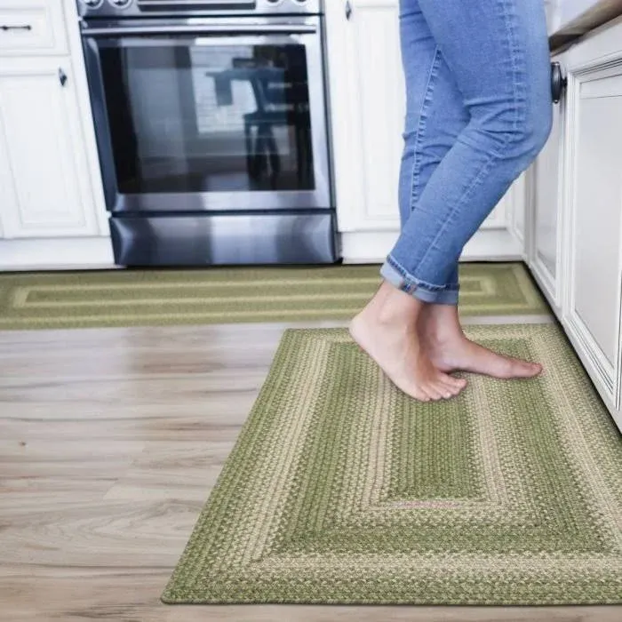 Homespice Decor Grassland Jute Braided Rug | Green | 4 x 6' Rectangle