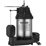 Submersible Sump Pump 1/2 HP Stainless Steel Basement with Build-in Float Switch