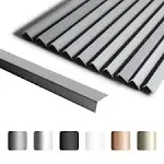 Matte Gray 12 in. x 0.18 in. Aluminum Peel and Stick Backsplash Tile Edge Trim (10 Piece)