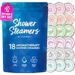 Cleverfy Shower Steamers Aromatherapy - 18 Pack Of Shower Bombs With Essential Oils Self Care Mothers Day Gifts For Mom From Daughter Blue Set