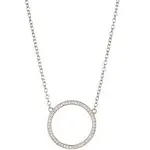 Adornia Sterling Silver Swarovski Crystal Accented Circular Necklace