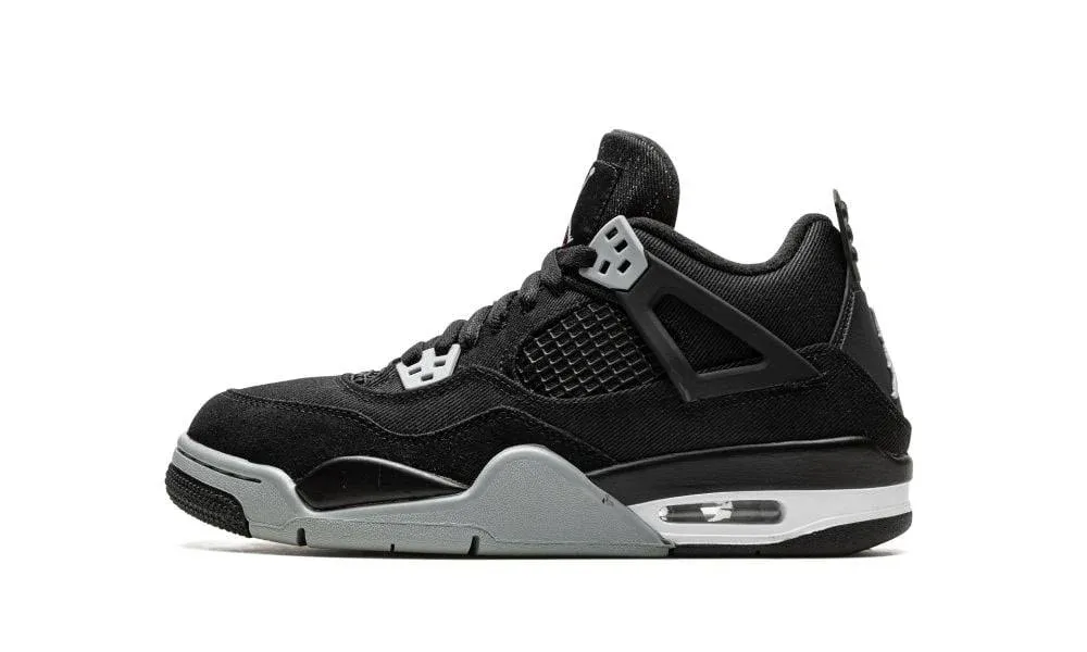 Size 4 (GS) - Jordan 4 Retro SE Low Black Canvas