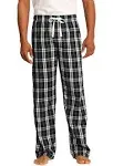 District DT1800 Flannel Plaid Pant Black L