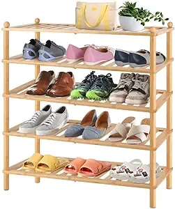 5-Tier Shoe Rack for Front Door Entrance, Shoes Organizer Free Standing Shelf...