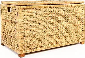 happimess Anada Wicker Weave 30" Storage Trunk, Natural